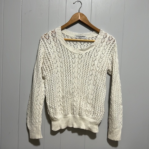 Cotton Emporium Tops - White Sweater